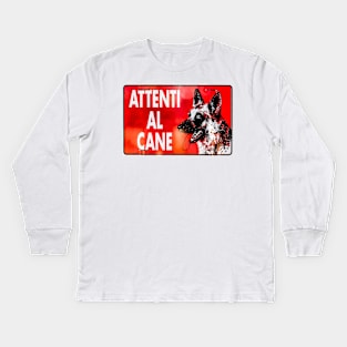 Beware of Dog Kids Long Sleeve T-Shirt